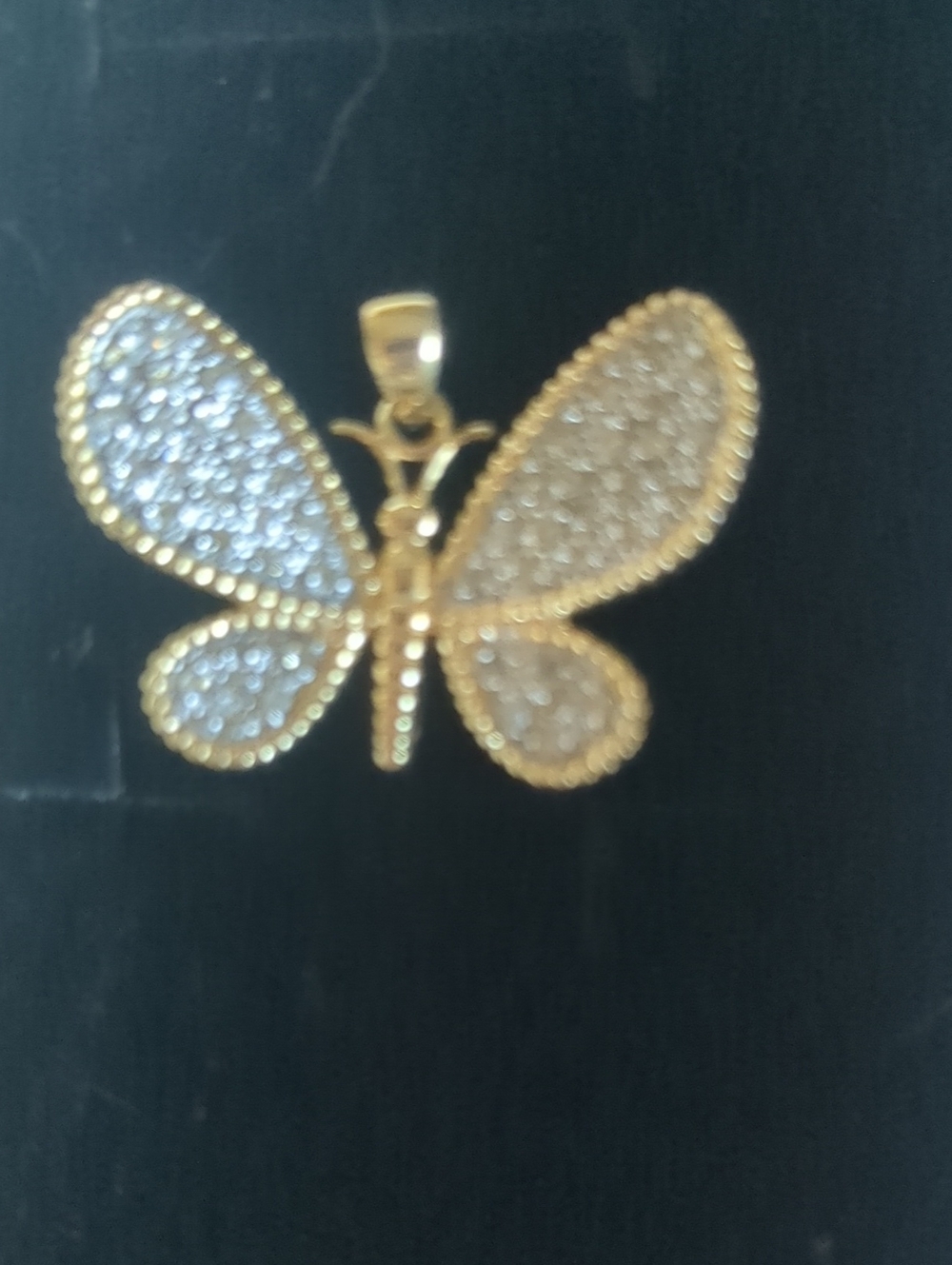 Gold And Diamond Butterfly Pendant - Picture 2 of 3